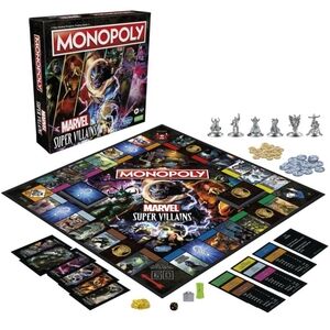 NIB Hasbro Monopoly Marvel Super Villains Board Game Complete Age 8+ Yrs